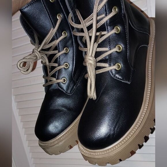 Ladies combat boots sz 8 - Picture 3 of 12